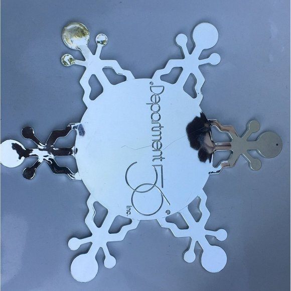 Dept 56 Mirrored Snowflake Sign Ornament, The Original Snow Village - Picture 3 of 5